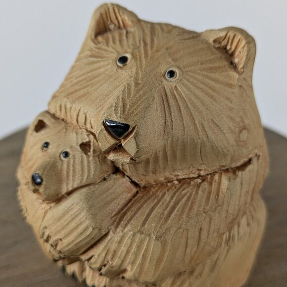 Rinconada Bear Mama Baby Cub #055 Artesania Vintage Retired Figurine Signed - Picture 5 of 8